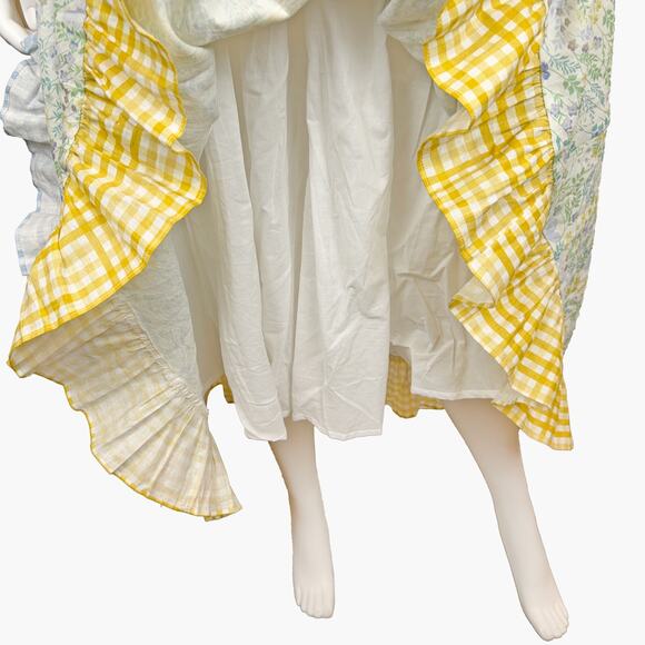 NWT AURA "See The Sights" Sage Floral Print Tiered Maxi Dress (Multi | Size XS) - Picture 9 of 12